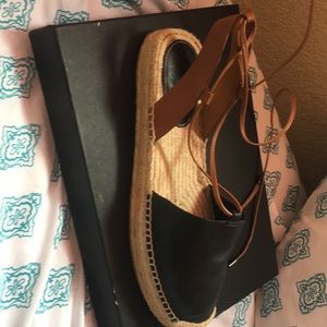 Coach lace up platform sandals